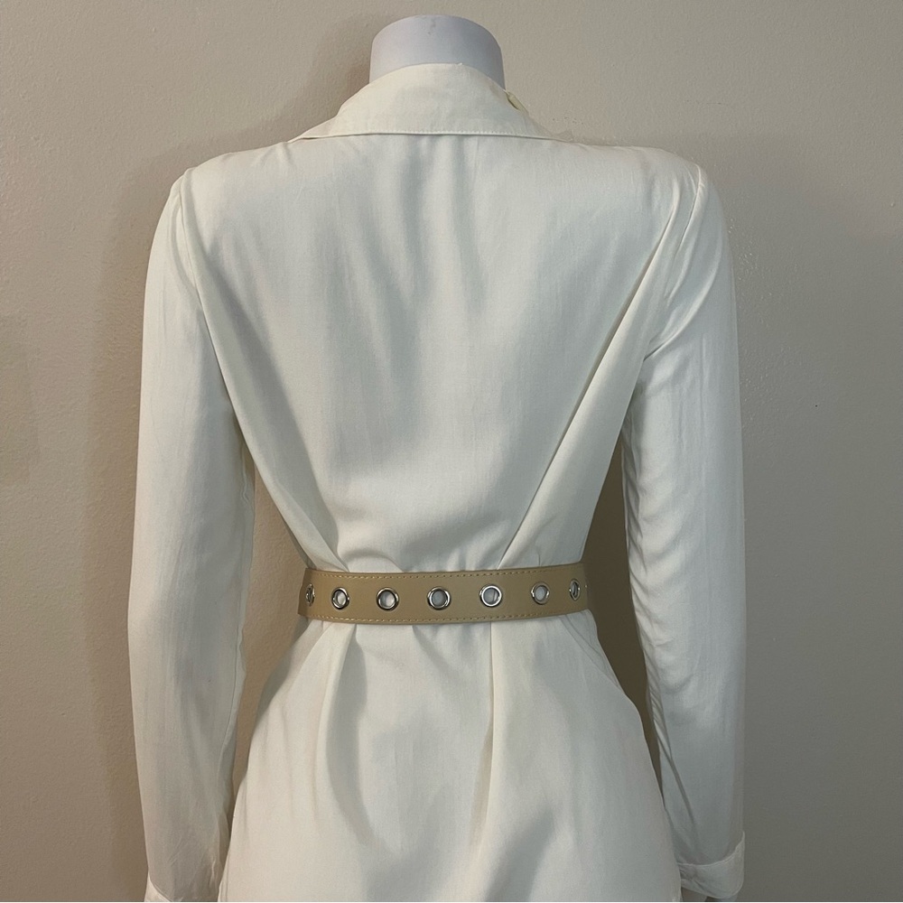 Beige PU leather belt - Picture 4 of 8